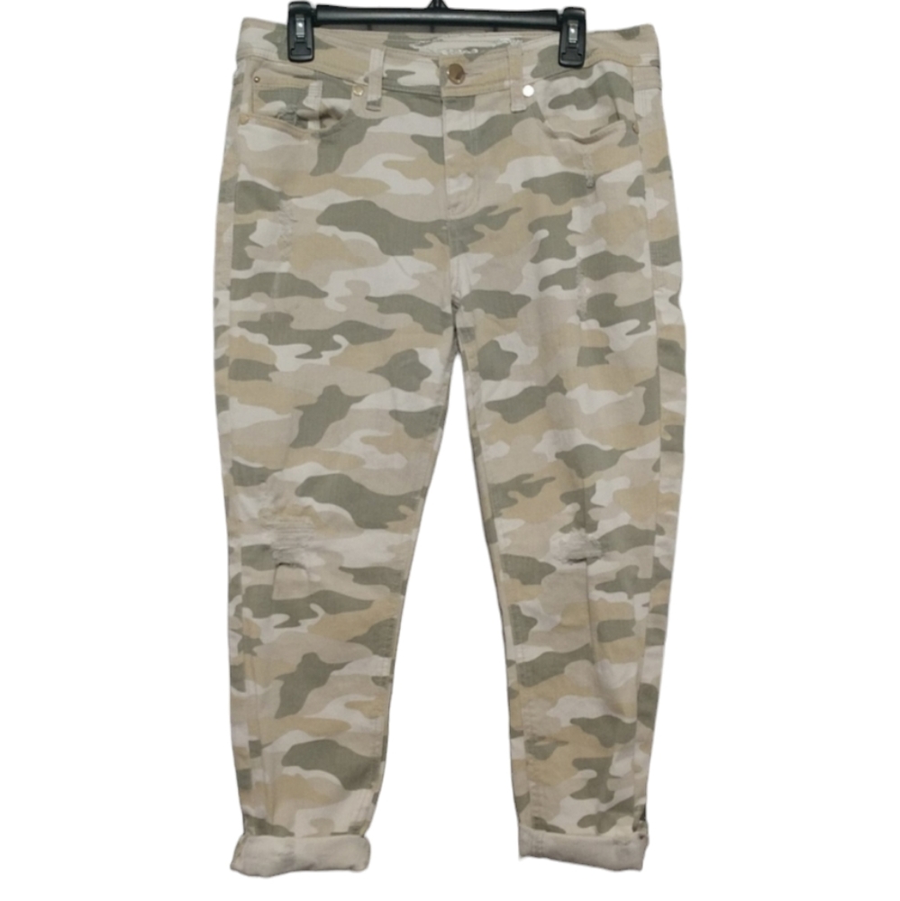 Seven 7 Camo Skinny Easy Fit Distressed Jeans 10